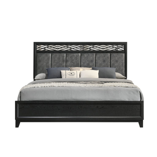 Obsidian 6/6-6/0 Ek/Wk Headboard, Footboard & Slats-Black