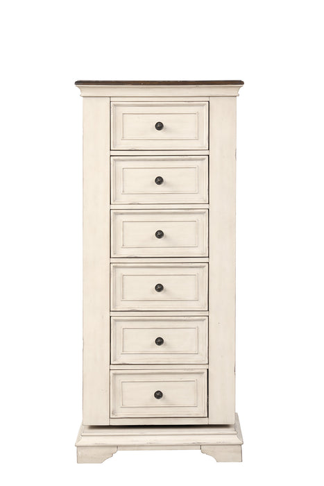 Anastasia Lingerie Swivel Chest W/Mirror-Ant. White