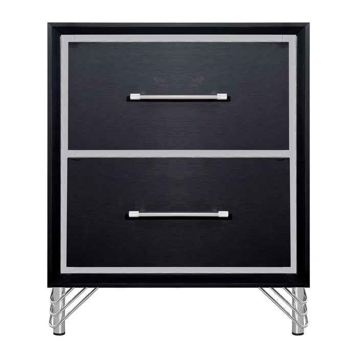 Ava 2 Drawer Nightstand-Ebony