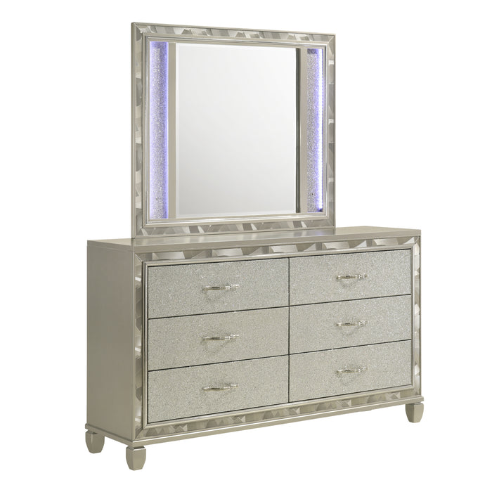 platinum silver dresser Louisville Metallic Platinum 9-drawer Dresser - Bed Bath & Beyond