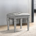 Valentino Dressing Table Stool-Silver