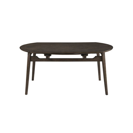 Rex 65" Round Table With Self Storing Leaves-Walnut