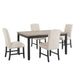 Daphne 5 Pc Natural 60" Dining Set W/Natural Chairs