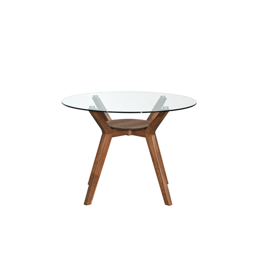 Oscar Dining Table Base For Glass Top Table-Walnut