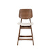 Oscar Counter Chair With Natural Cushion-Walnut