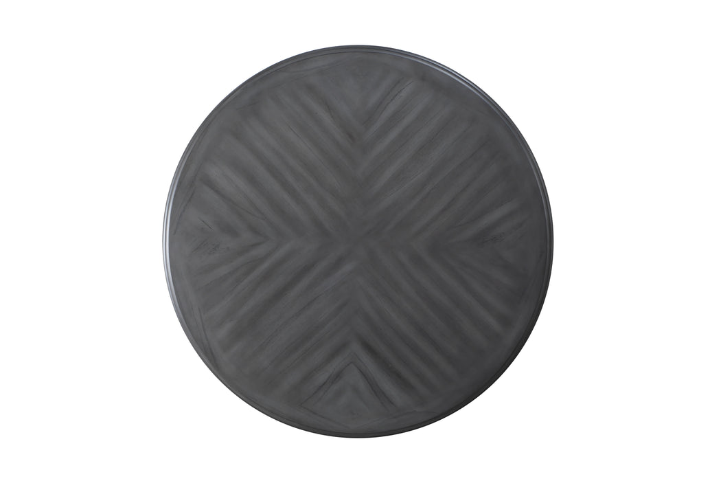 Gia 5 Pc 47" Round Dining Table & 4 Chairs-Gray