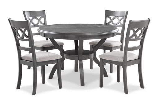 Cori Round Dining 5 Pc Set-Gray