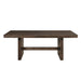 Kody Rectangle Dining Table Base-Dk Walnut
