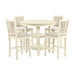Amy 5 Pc 42" Round Counter Table Set-Bisque