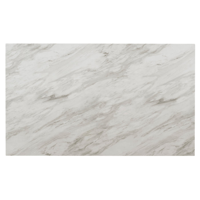 Celeste 64" Dining Table-Espresso/Faux Marble