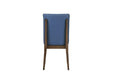 Maggie Dining Chair W/Blue Cushion-Walnut