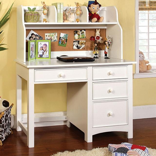Omnus White Desk - Big's Furniture (NV) - Multi Location