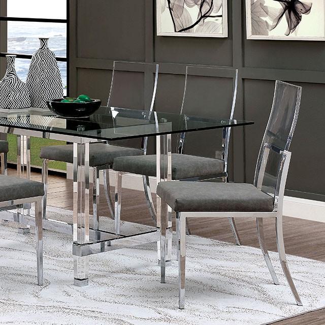 Casper Chrome Dining Table - Big's Furniture (NV) - Multi Location