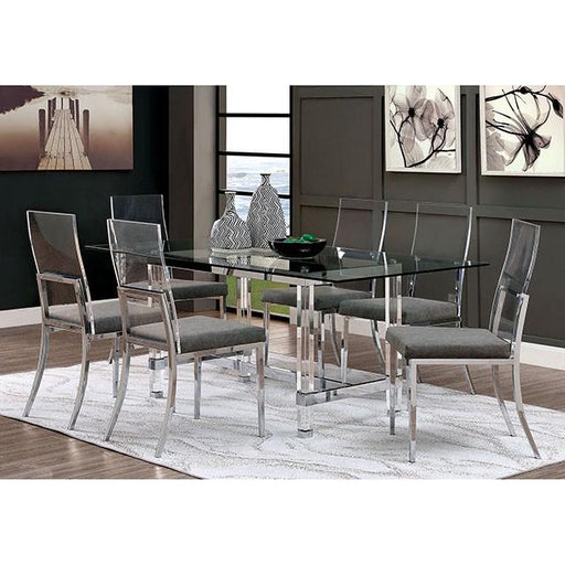 Casper 7 Pc Dining Table Set Chrome - Big's Furniture (NV) - Multi Location
