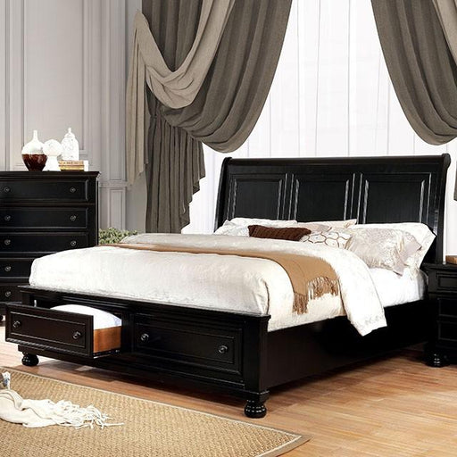 Castor Bed Black, Chrome, & White - Big's Furniture (NV) - Multi Location