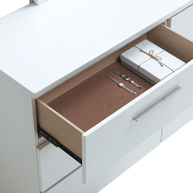Christie Glossy White Dresser Christie Glossy White Dresser