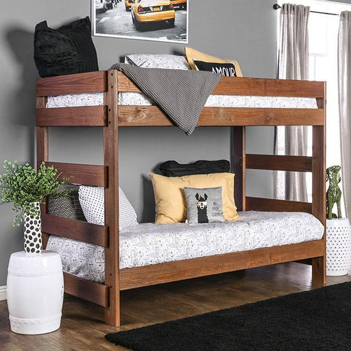Arlette Twin/Twin Bunk Bed Brown, Black, Gray, & White - Big's Furniture (NV) - Multi Location