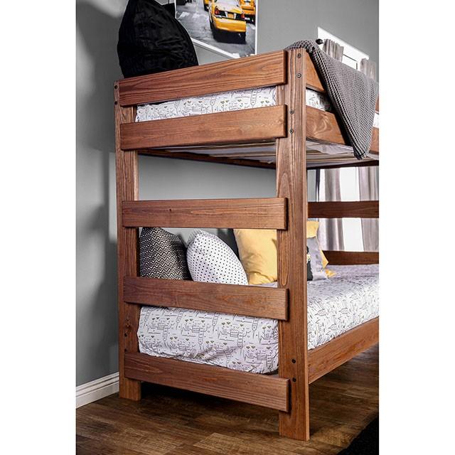Arlette Twin/Twin Bunk Bed Brown, Black, Gray, & White - Big's Furniture (NV) - Multi Location