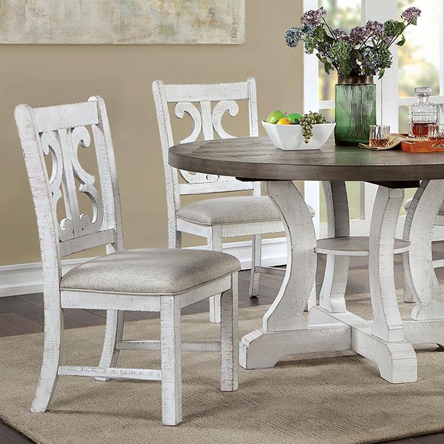 AULETTA Round Dining Table, Gray - Big's Furniture (NV) - Multi Location