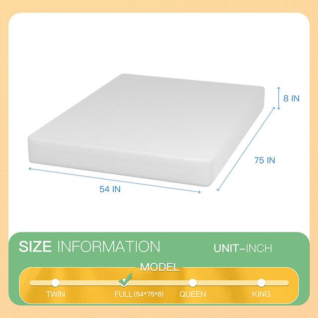 Forsythia 8" Full Green Tea Gel Memory Foam - Big's Furniture (NV) - Multi Location