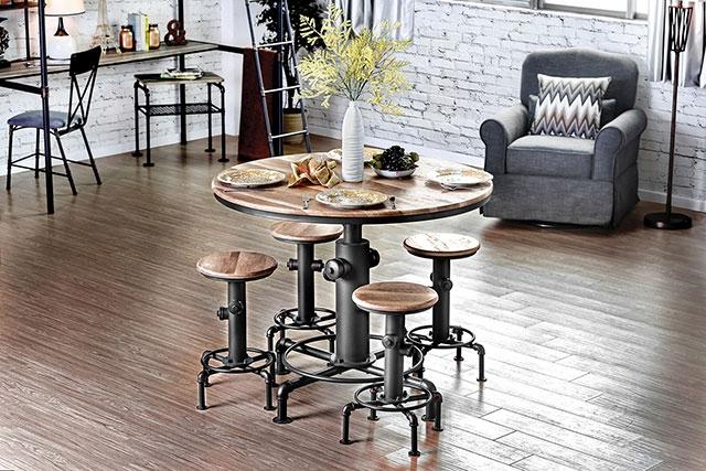 Foskey Antique Black Dining Table - Big's Furniture (NV) - Multi Location