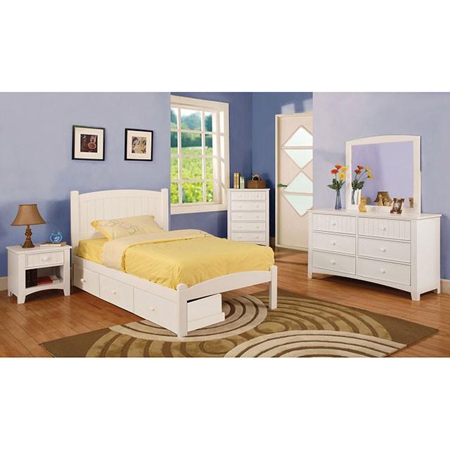Corry White Night Stand - Big's Furniture (NV) - Multi Location