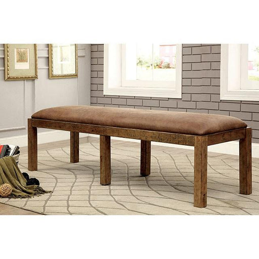 GIANNA Rustic Pine Fabric Bench - Big's Furniture (NV) - Multi Location