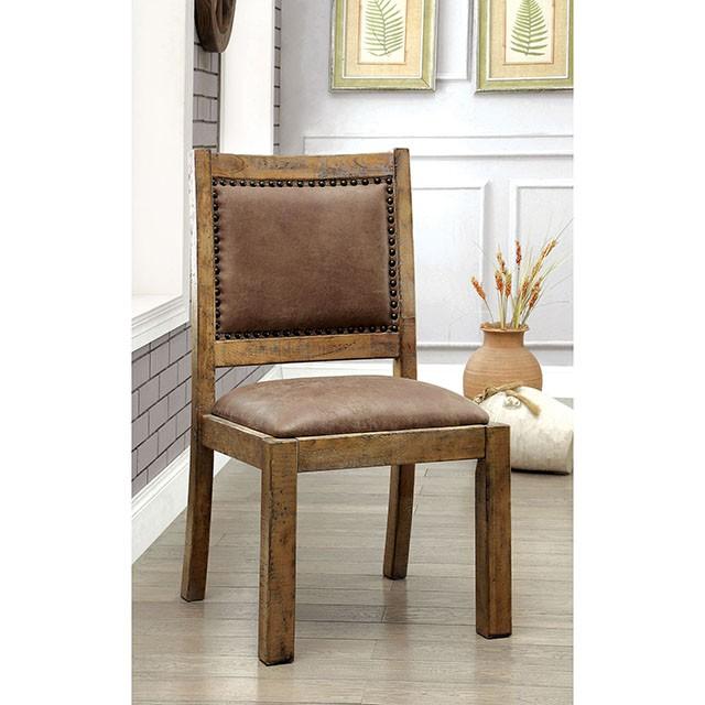 GIANNA Rustic Pine/Brown Side Chair (2/CTN) - Big's Furniture (NV) - Multi Location