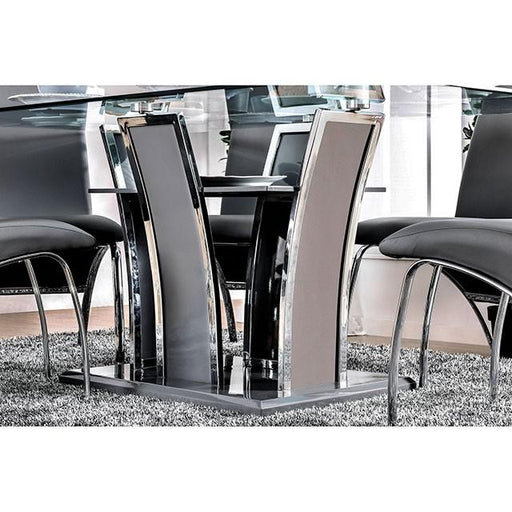 Glenview I Gray/Chrome Dining Table - Big's Furniture (NV) - Multi Location