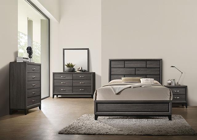 Errico Bed Grey & White - Big's Furniture (NV) - Multi Location