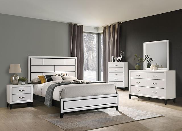 Errico Bed Grey & White - Big's Furniture (NV) - Multi Location