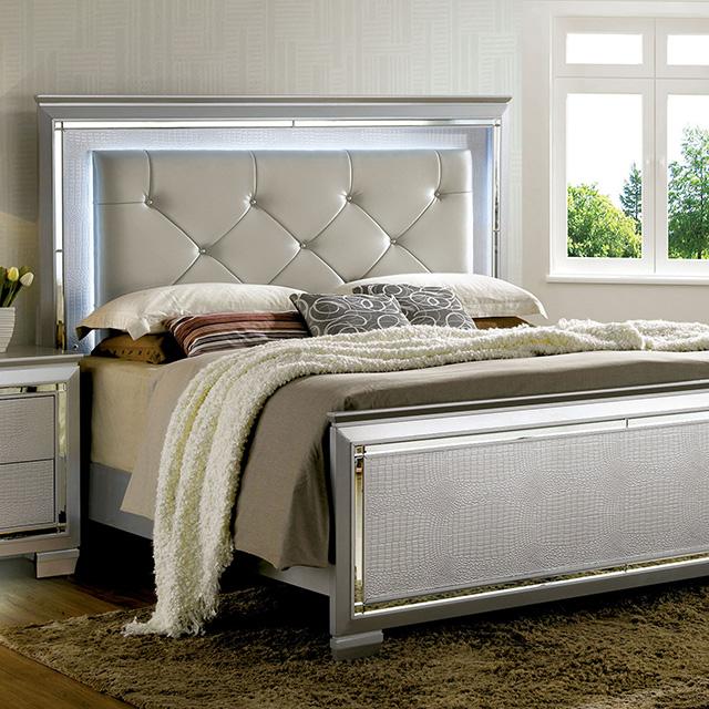Bellagrand Bed Oak, Silver & Black - Big's Furniture (NV) - Multi Location