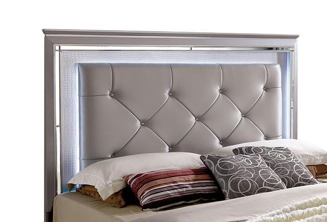 Bellagrand Bed Oak, Silver & Black - Big's Furniture (NV) - Multi Location