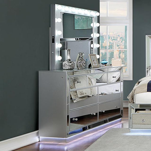 silver dresser bedroom Angel Silver Dresser Mirror