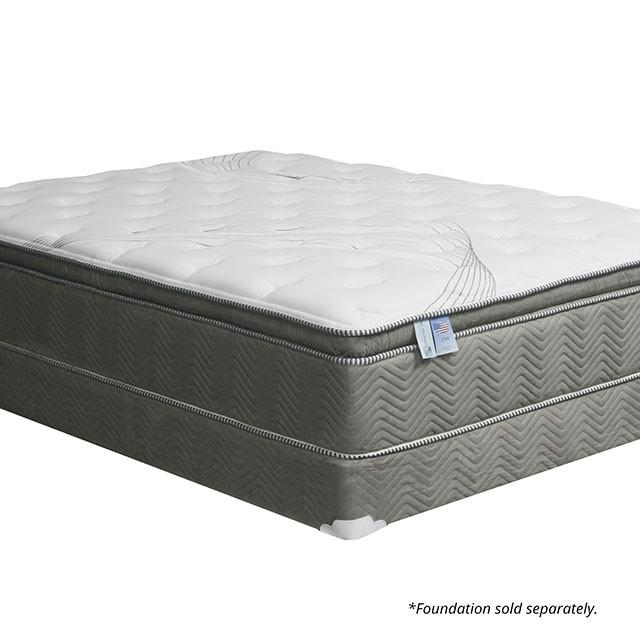 STORMIN White/Gray 13" Euro Pillow Top Mattress, E.King - Big's Furniture (NV) - Multi Location