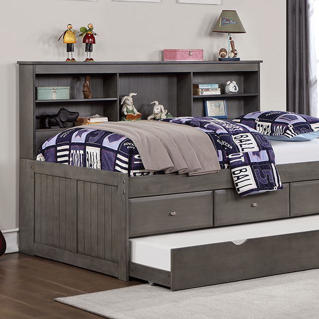 TIBALT Twin DayBed w/ Trundle, Dark Gray - Big's Furniture (NV) - Multi Location