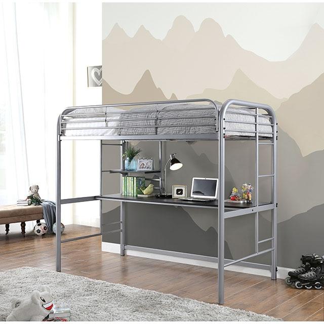 Opal Iii Black & Silver Twin Loft Bed - Big's Furniture (NV) - Multi Location