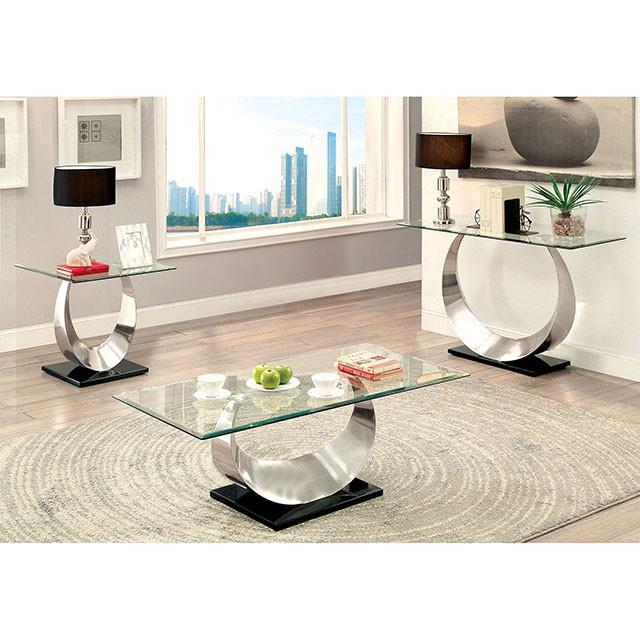 ORLA II Satin Plated/Black End Table - Big's Furniture (NV) - Multi Location