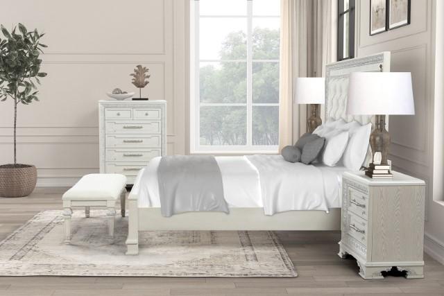 Stella Mia 4 Pc 5 Pc Queen Bedroom Set White - Big's Furniture (NV) - Multi Location