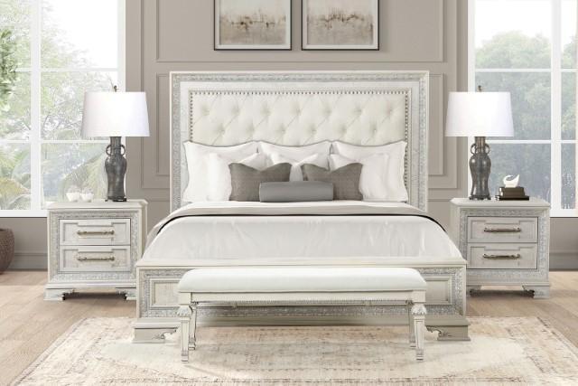 Stella Mia 4 Pc 5 Pc Queen Bedroom Set White - Big's Furniture (NV) - Multi Location