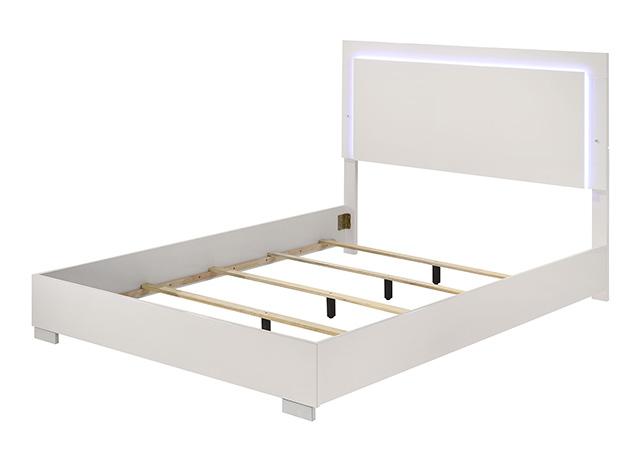 Sinistra E.King & Queen Bed White, Black & Beige - Big's Furniture (NV) - Multi Location