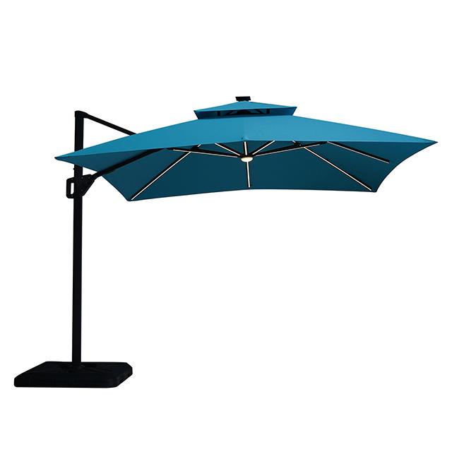 Sano 10 Ft Square Umbrella w/ Double Top w/ LED + 37" Large Base - Big's Furniture (NV) - Multi Location