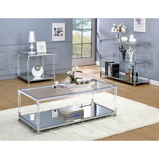 Ludvig Chrome/Clear Coffee Table - Big's Furniture (NV) - Multi Location