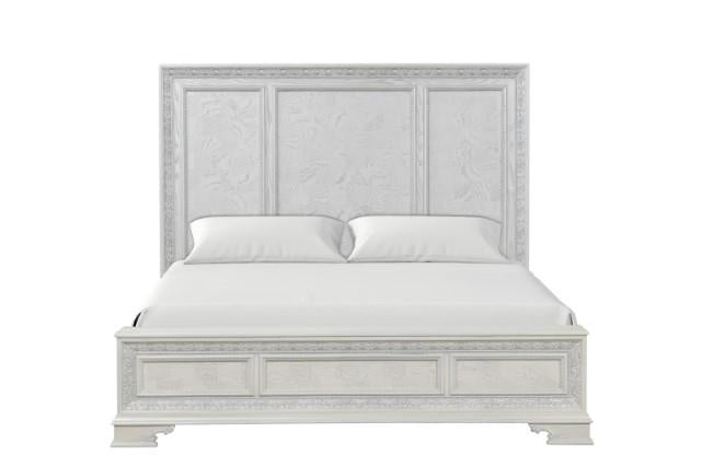 Stella Mia E.King & Queen Bed White & White - Big's Furniture (NV) - Multi Location