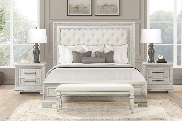 Stella Mia E.King & Queen Bed White & White - Big's Furniture (NV) - Multi Location