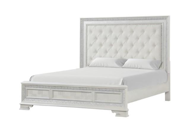 Stella Mia E.King & Queen Bed White & White - Big's Furniture (NV) - Multi Location