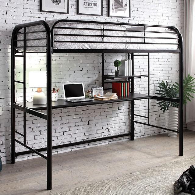 Opal Iii Black & Silver Twin Loft Bed - Big's Furniture (NV) - Multi Location