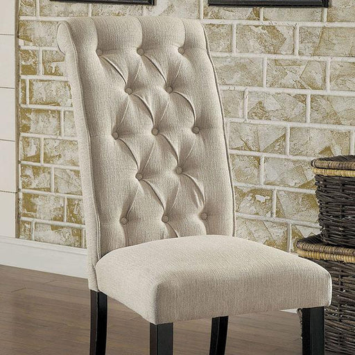 Mashall Beige/Antique Black Side Chair, Ivory (2/CTN) - Big's Furniture (NV) - Multi Location
