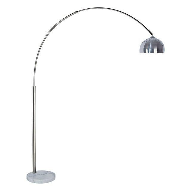 Rene White/Chrome Arch Lamp - Big's Furniture (NV) - Multi Location