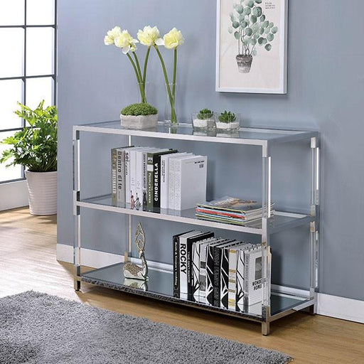 Ludvig Chrome/Clear Sofa Table - Big's Furniture (NV) - Multi Location